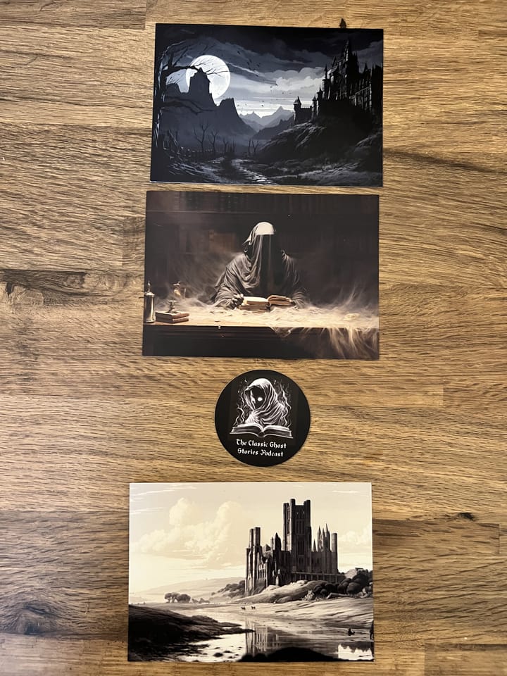 The Classic Ghost Stories Podcast Postcards and Sticker